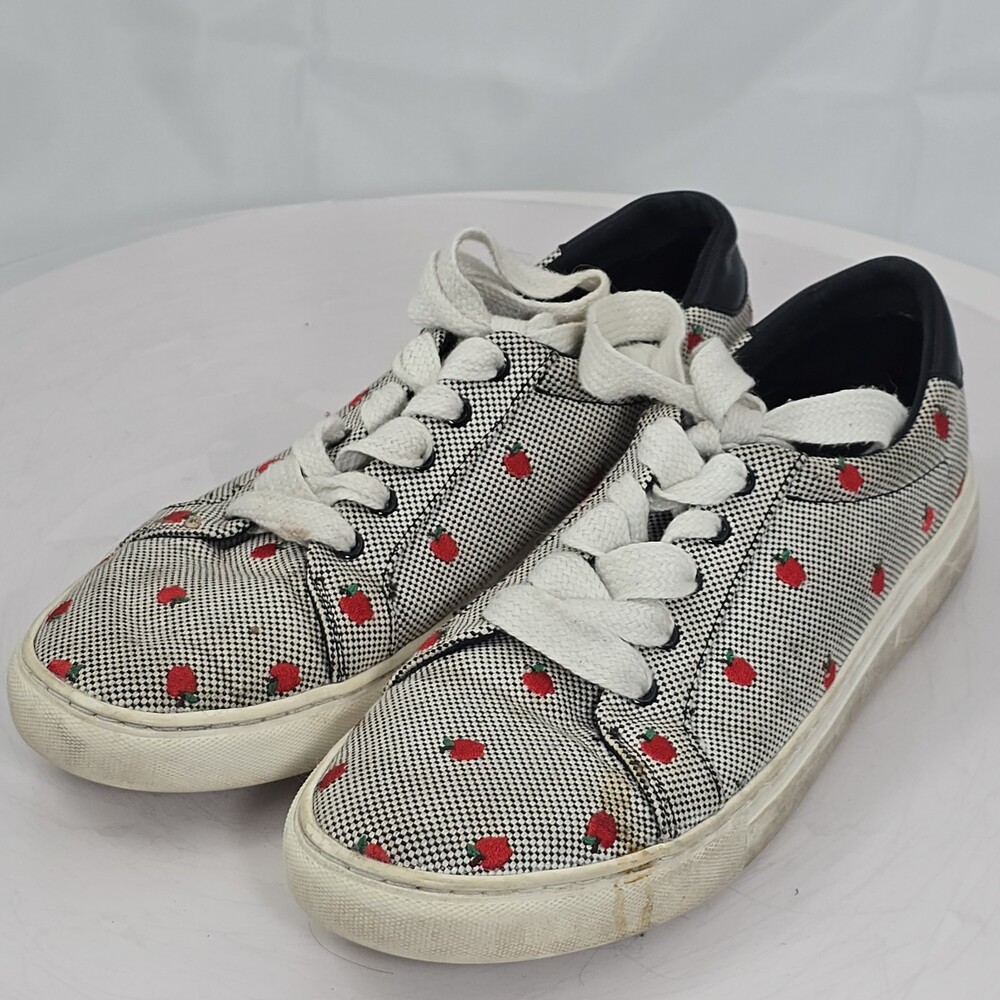 Dirty Kate Spade Athena 2 Apple Women 10 B Fabric Sneakers